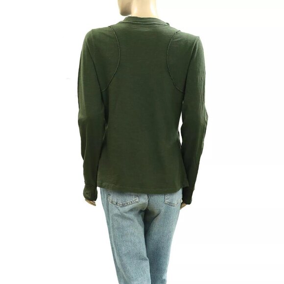 Anthropologie Pilcro Reconstructed Racer Tee Tunic Top Long Sleeve XS NEW 278300 - Picture 7 of 8